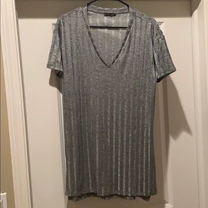 Sheer silver long top from Zara!